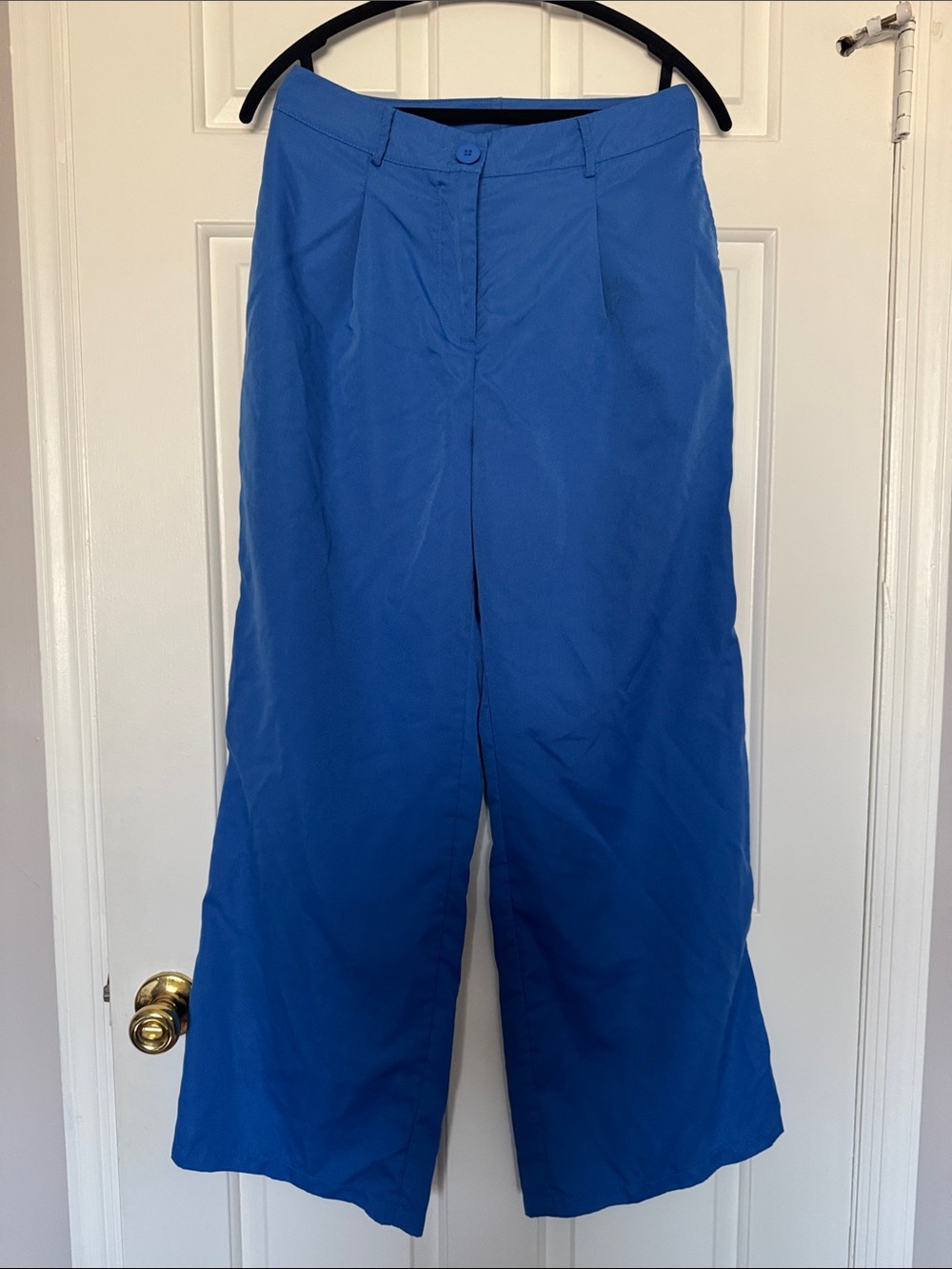 SHEIN Bright Blue Wide-Leg Chinos